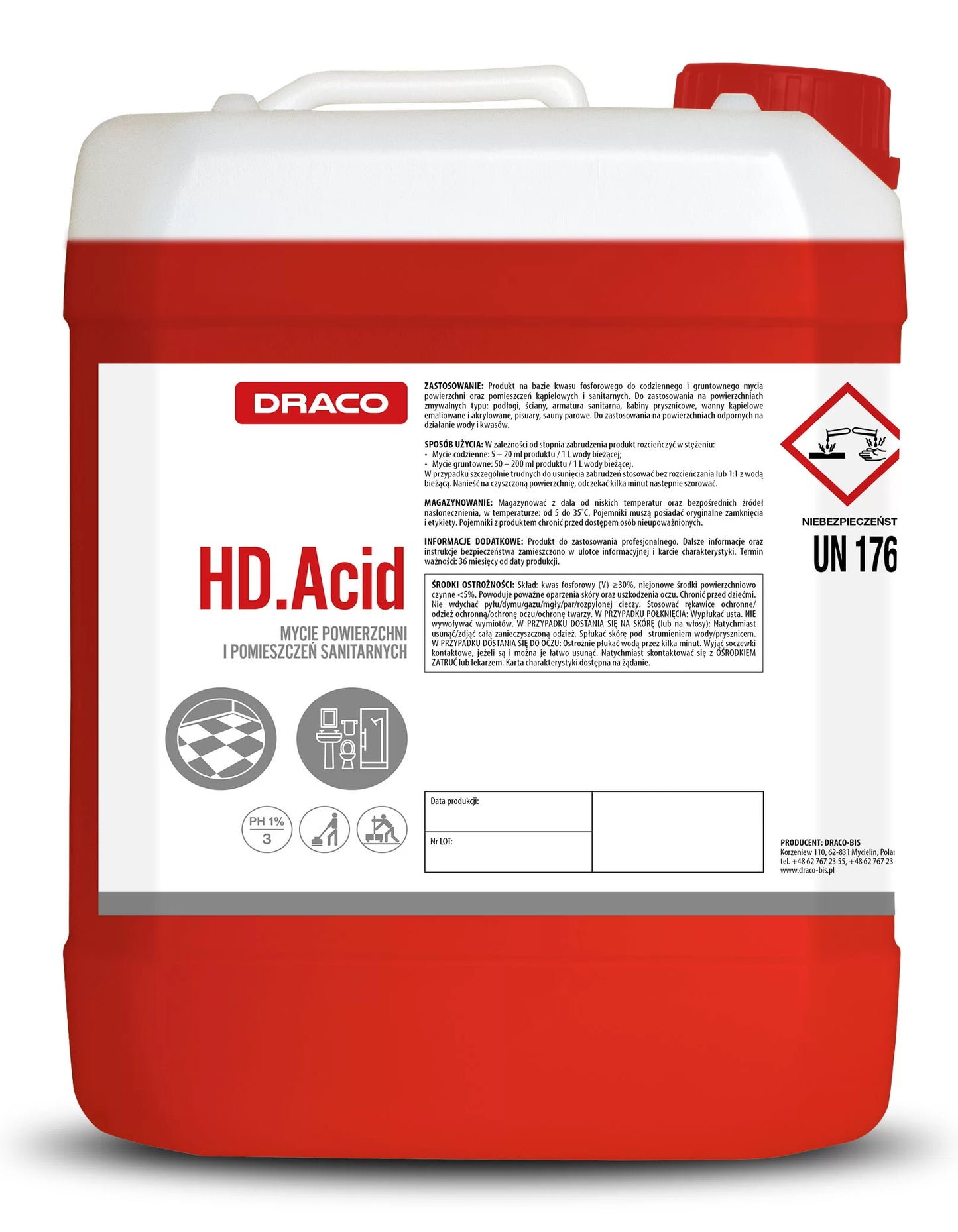 HD.Acid rūgštinis grindų valiklis