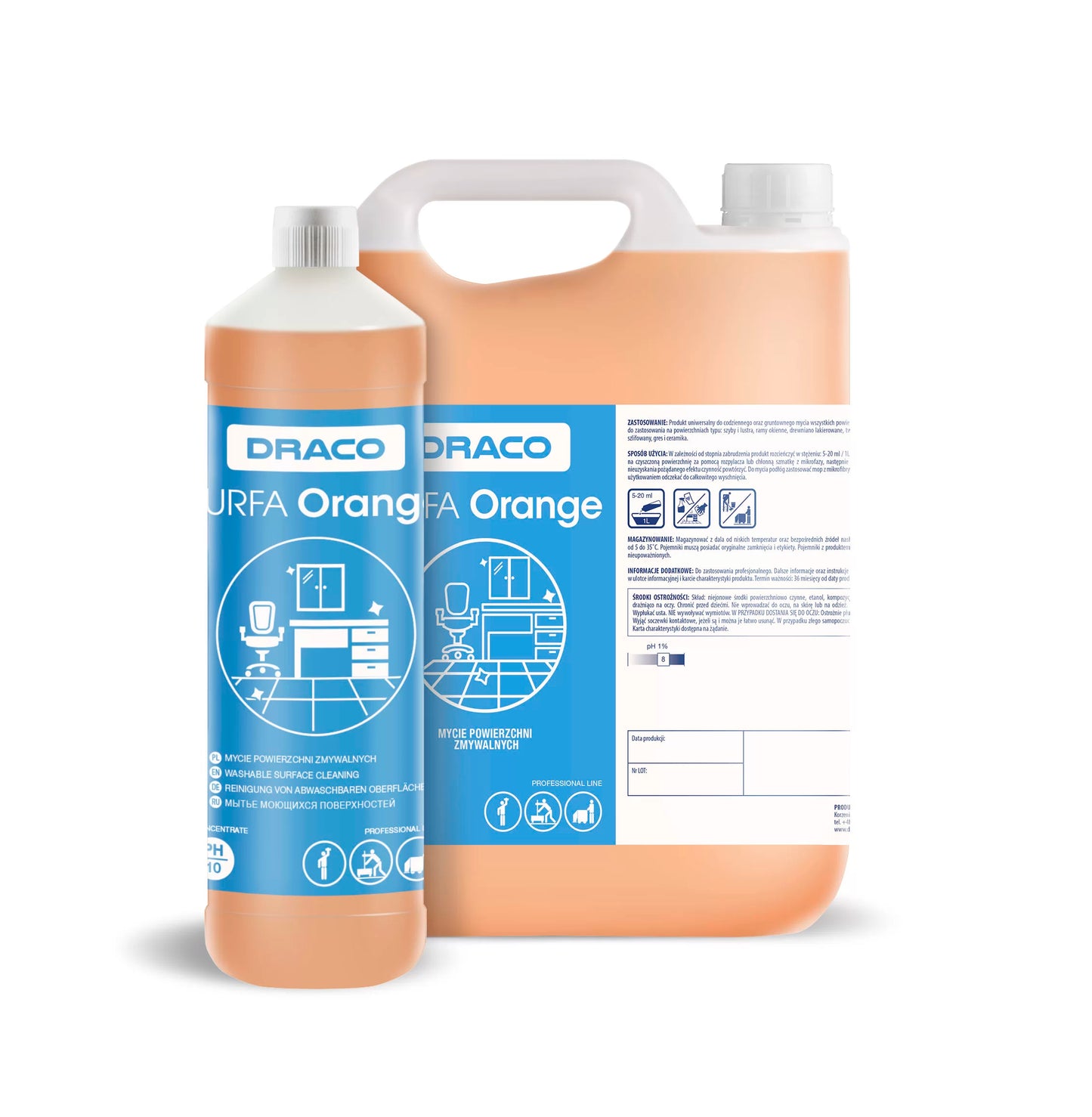 SURFA Orange plaunamų paviršių valiklis