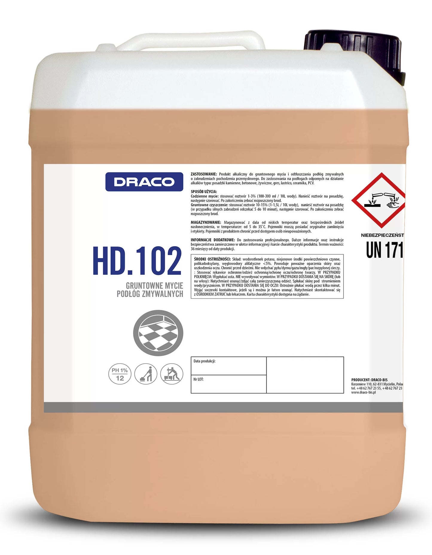 HD.102 intensyvaus grindų plovimo priemonė