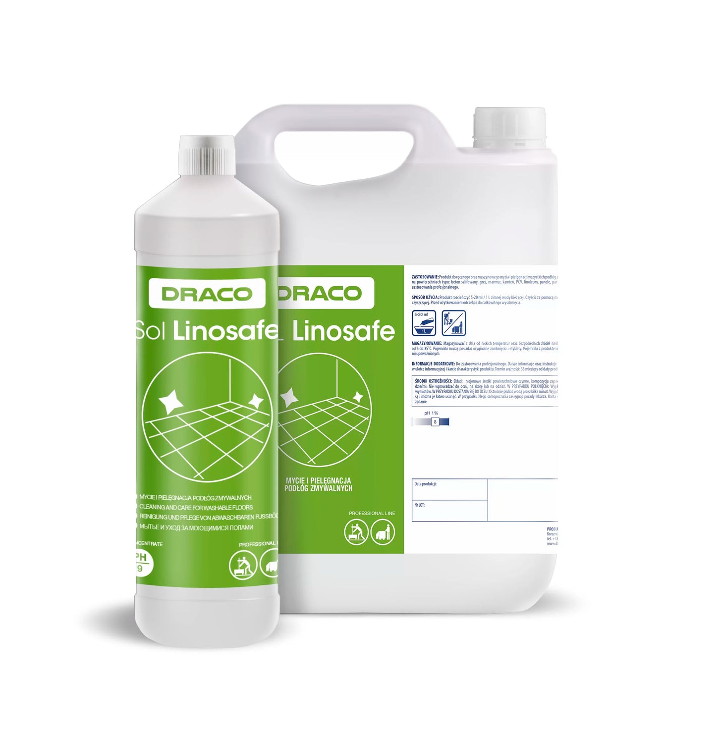 SOL Linosafe grindų valiklis ir priežiūros priemonė