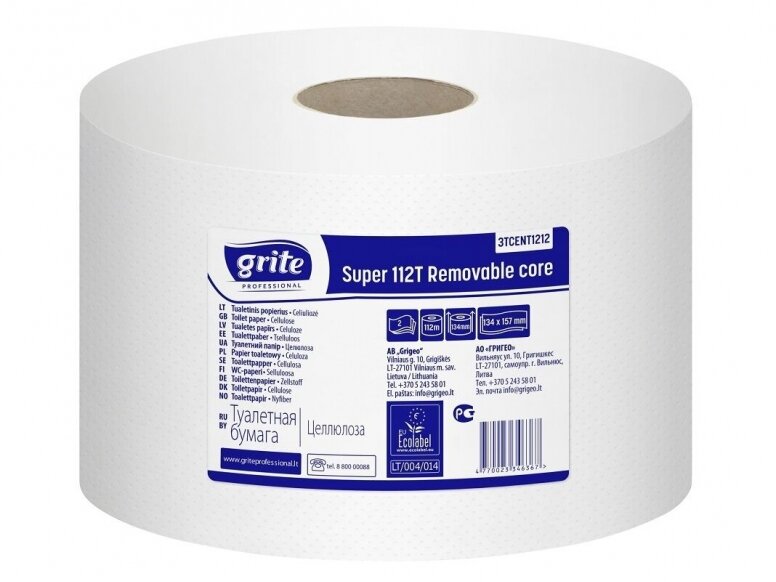 Tualetinis popierius Grite Super 112 T Centrefeed